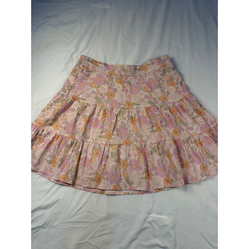 NWT Rhythm Melody Tiered Mini Skirt‎ Floral Print Whimsical Fairy Festival Sz 10 - Picture 8 of 8